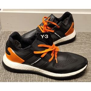 Adidas Y-3 Yohji Yamamoto Pureboost ZG Sneakers Men's Black/Orange Size 10.5